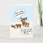 Funny Christmas Reindeer Vegas Folded Holiday Card