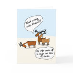Funny Christmas Reindeer Vegas Folded Holiday Card Funny Christmas Reindeer Vegas Folded Holiday Card