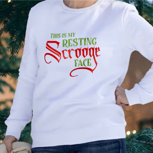 Funny Christmas Resting Scrooge Face Sweatshirt