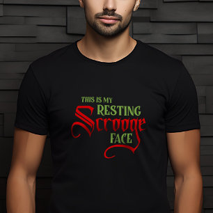 Funny Christmas Resting Scrooge Face T-Shirt