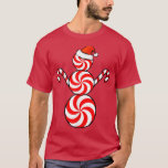 Funny Christmas s Peppermint Candy Snowman  T-Shirt<br><div class="desc">Funny Christmas s Peppermint Candy Snowman  .</div>