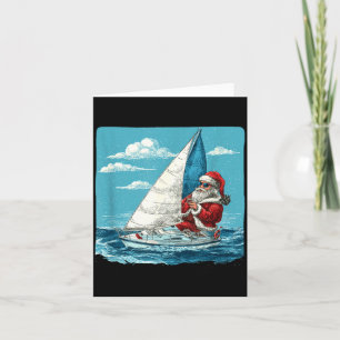 Funny Christmas Sailboat Costume For Sailor And Sa Card