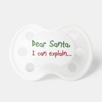 Funny Christmas Santa Baby Pacifiers Humor Gifts by Wise_Crack at Zazzle