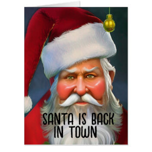 FUNNY CHRISTMAS SANTA BIG BIGGEST GREETING CARD
