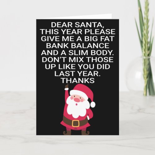 Funny Christmas Santa Card