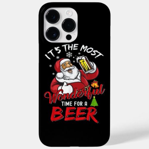 Funny Christmas Santa Claus Drinking Beer Wonderfu Case_Mate iPhone 14 Pro Max Case