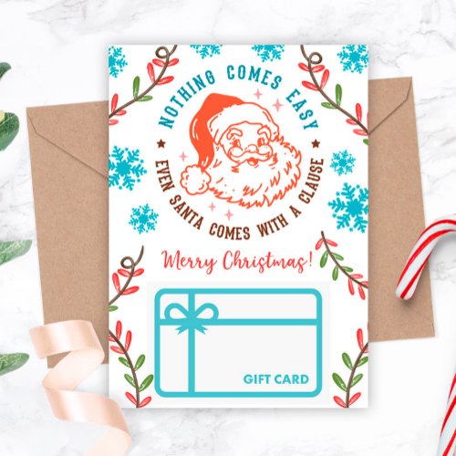 Funny Christmas Santa Claus Gift Card Holder