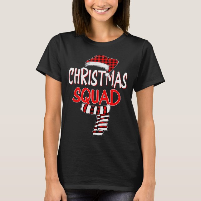Funny Christmas Santa Claus Red Plaid Shirt, Chris T-Shirt (Front)