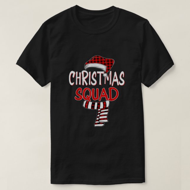 Funny Christmas Santa Claus Red plaid Shirt Christ (Design Front)