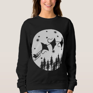 Funny Christmas Santa Claus Sleigh Stingrays Xmas Sweatshirt