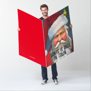 FUNNY CHRISTMAS SANTA GIANT BIG GREETING CARD