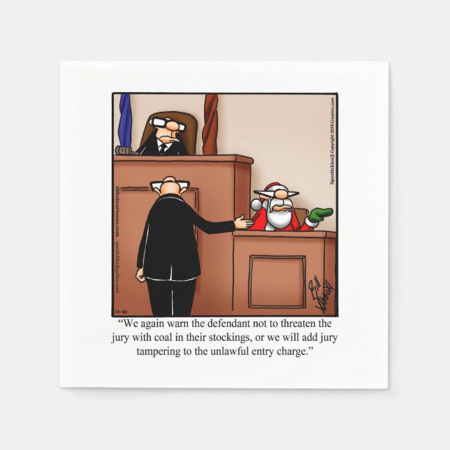 Funny Christmas Santa Humor Napkins (Front)