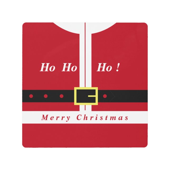 Funny Christmas Santa Metal Print (Front)