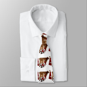 funny christmas santa mrs claus cow neck tie