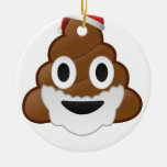 Funny Christmas Santa Poop Emoji Ceramic Ornament at Zazzle