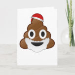 Funny Christmas Santa Poop Emoji Holiday Card at Zazzle