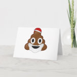 Funny Christmas Santa Poop Emoji Holiday Card at Zazzle