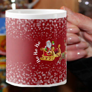 Ho-Ho-Ho Reindeer Mug, Christmas Cups