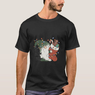 Funny Christmas Santa Three Gnomies Hohoho Merry C T-Shirt