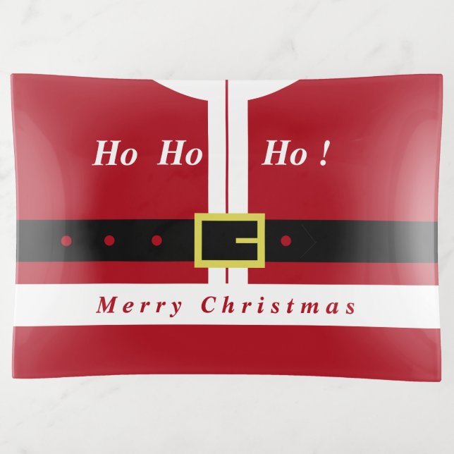 Funny Christmas Santa Trinket Tray (Front)