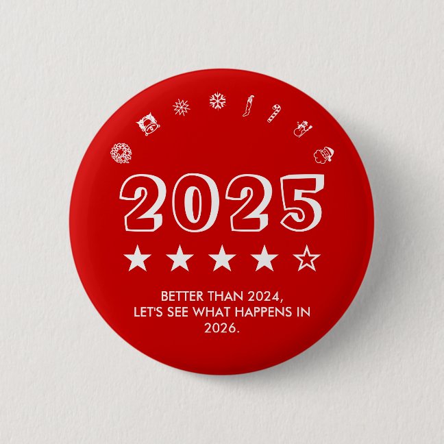 Funny Christmas Santa typography trend icons Button