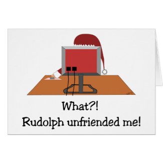 Funny Christmas - Santa Unfriended by Rudolph Card
