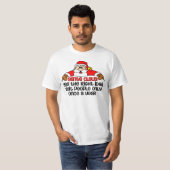 Funny Christmas Santa Visit Bah Humbug T-Shirt (Front Full)