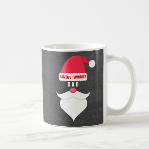 Funny Christmas Santas Favorite Dad Custom Coffee Mug