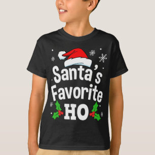 Funny Christmas Santa's Favorite Ho Cute T-Shirt