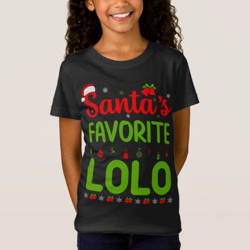 Funny Christmas Santas Favorite Lolo Cute Merry X T_Shirt