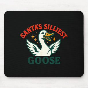 Funny Christmas Santas Silliest Goose Humor  Mouse Pad
