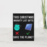 Funny Christmas Save The Planet Climate Change Nau Card