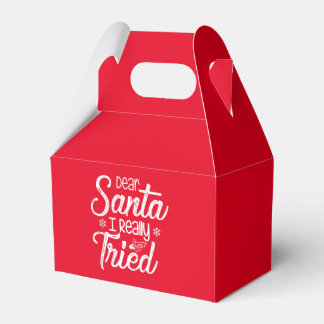 Funny Christmas saying Favor Boxes