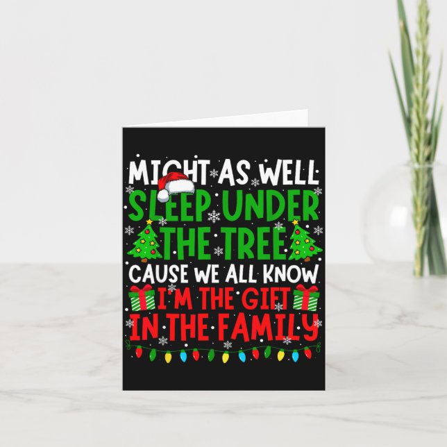 Funny Christmas Saying Retro Xmas Sarcastic Men Wo Card (Front)