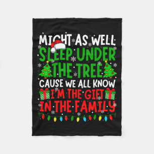 Funny Christmas Saying Retro Xmas Sarcastic Men Wo Fleece Blanket