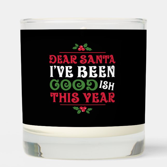 Funny Christmas Sayings  Scented Candle (Front)