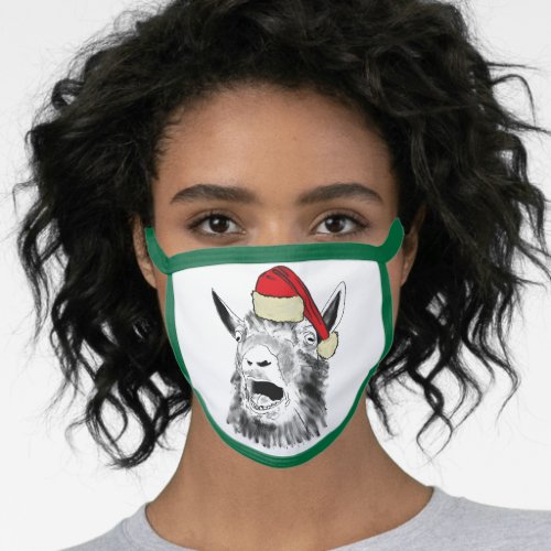 Funny Christmas Screaming Goat Face Mask