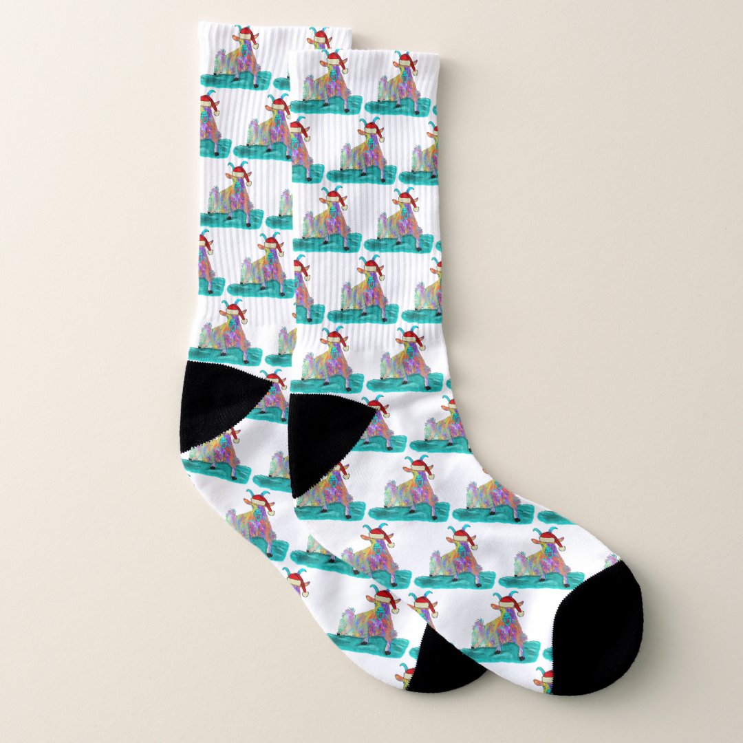 Funny Christmas Screaming Goats Socks Zazzle