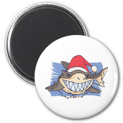 Funny Christmas SHARK Cartoon Teen Boy Girl Kids Magnet