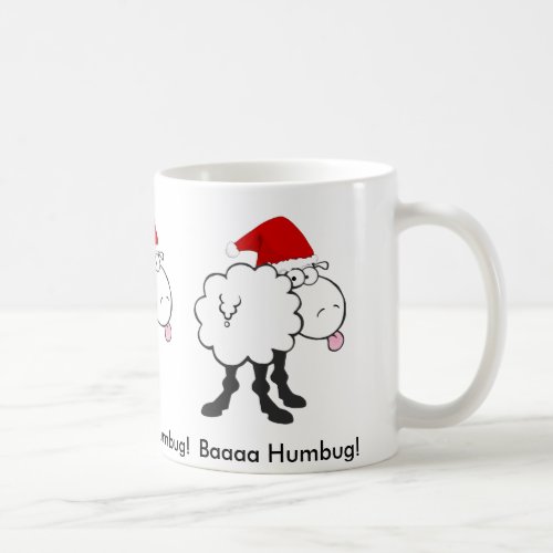 funny christmas sheep bah humbug mug