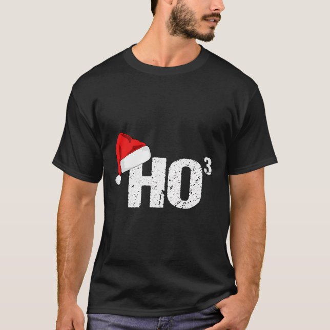 Funny Christmas Shirt Long Sleeve Ho3 Xmas Tee (Front)