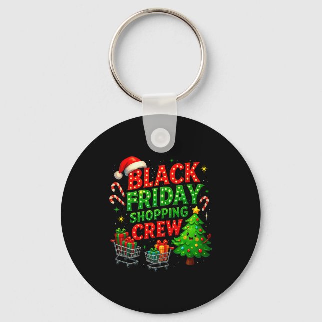 Funny Christmas Shopng Crew  Keychain (Front)