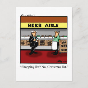 Funny Christmas Shopping Humor Postcard