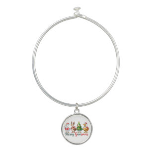 Funny Christmas Silly Goose Bangle Bracelet