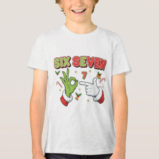 Funny Christmas Six Seven Green Monster Holiday Tri-Blend Shirt