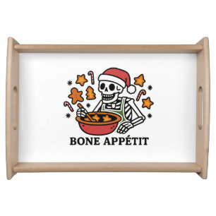 Funny Christmas Skeleton – Holiday Baking Cookie Serving Tray