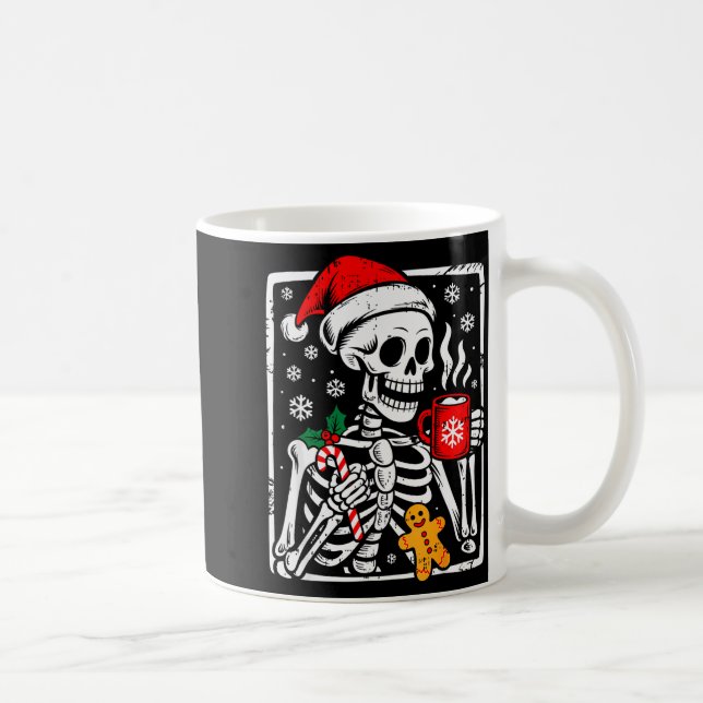Funny Christmas Skeleton Hot Chocolate Xmas Men Wo Coffee Mug (Right)