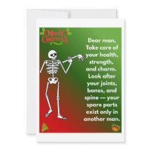 Funny Christmas Skeleton Wishes for man