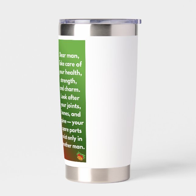 Funny Christmas Skeleton Wishes for man Insulated Tumbler (Left)