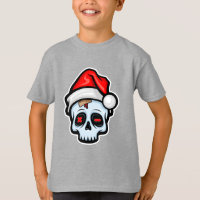 Funny Christmas Skull, Cartoon Style